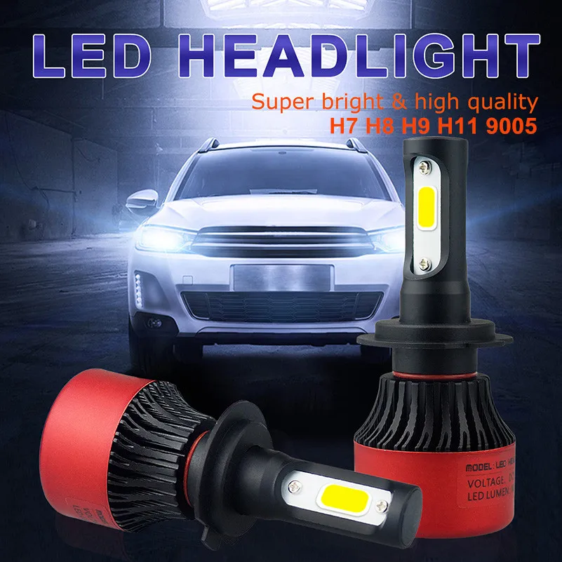 2x H7 H9 H11 H8 9005 Car LED Headlights Bulb 16000LM For Volvo XC90 S60
