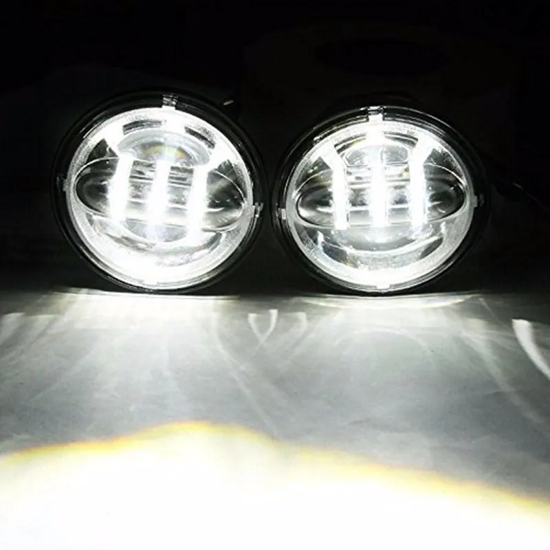 45W LED Headlight Angel Eyes DRL with 2Pcs 4.5Inch 30W Motorcycle Passing Fog Lamp for Harley Davidson xdxd