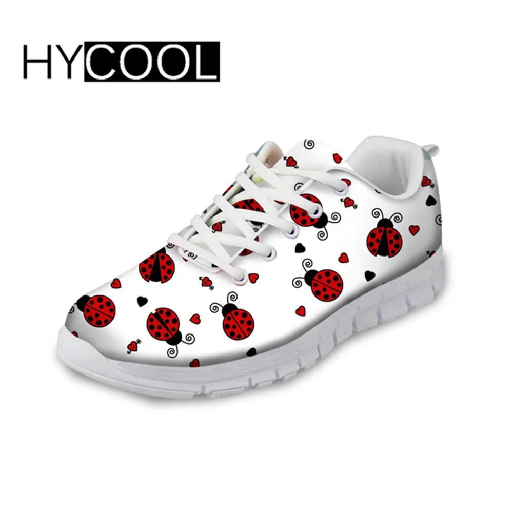 

HYCOOL Lady Bug Pattern Women Sport Shoes Mesh Breathable Running Shoes for Girls Outdoor Walking Sneakers Trainers Zapatillas