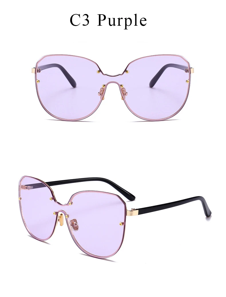 Vintage  Eyeglasses Women Integrated Lens Round Sun Glasses For Men New Stylish PATEN Solid Light Mirror Female 80506 (5)