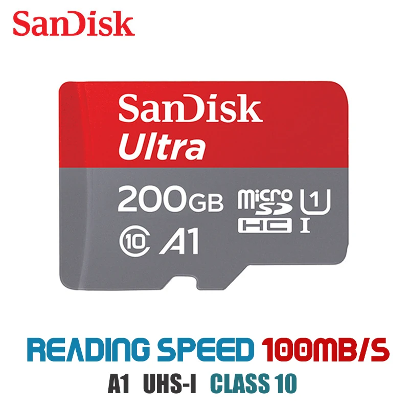 Карта micro sd sandisk 16 ГБ 32 ГБ 64 Гб карта памяти 128 Гб Microsd class 10 UHS-1 256 ГБ A1 карта флэш-памяти для мобильного телефона - Емкость: A1 200G