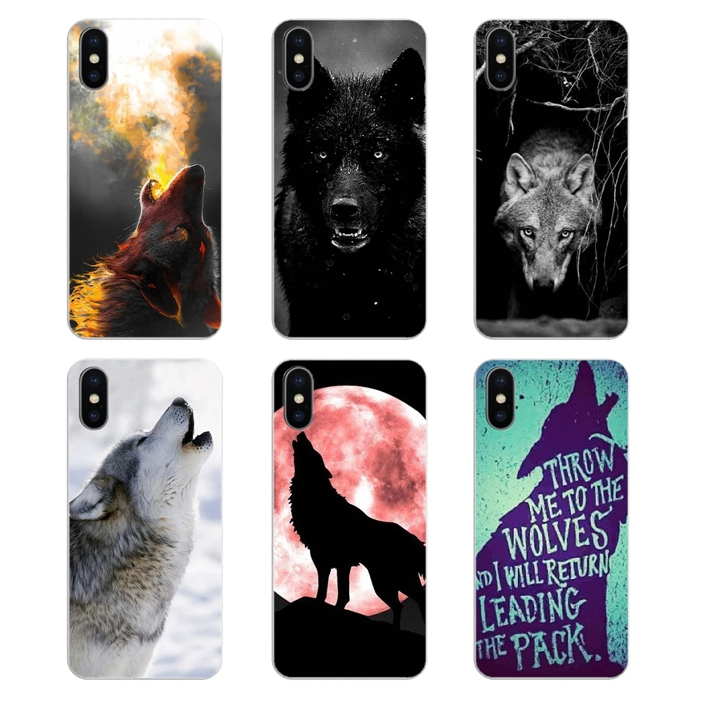 Силиконовый чехол для телефона Xiaomi Redmi 4X S2 3S Note 3 4 5 6 6A Por Pocophone F1 Mi Howl of A Wolf and The Moon Art |