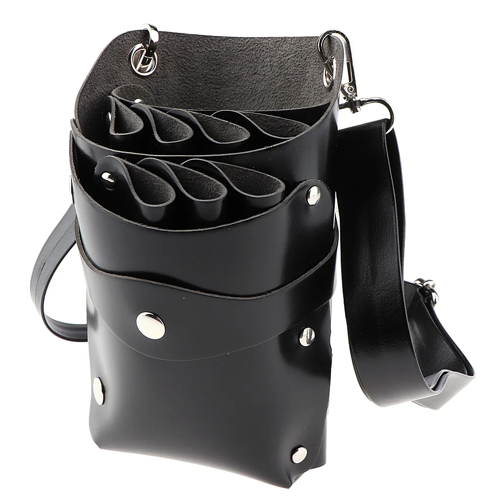 Scissors Pouch Holster with Belt, Salon Hair Stylist Barber Hair Scissors Beard Cut Shear Pet Hairdressing Tools Holder Case Bag