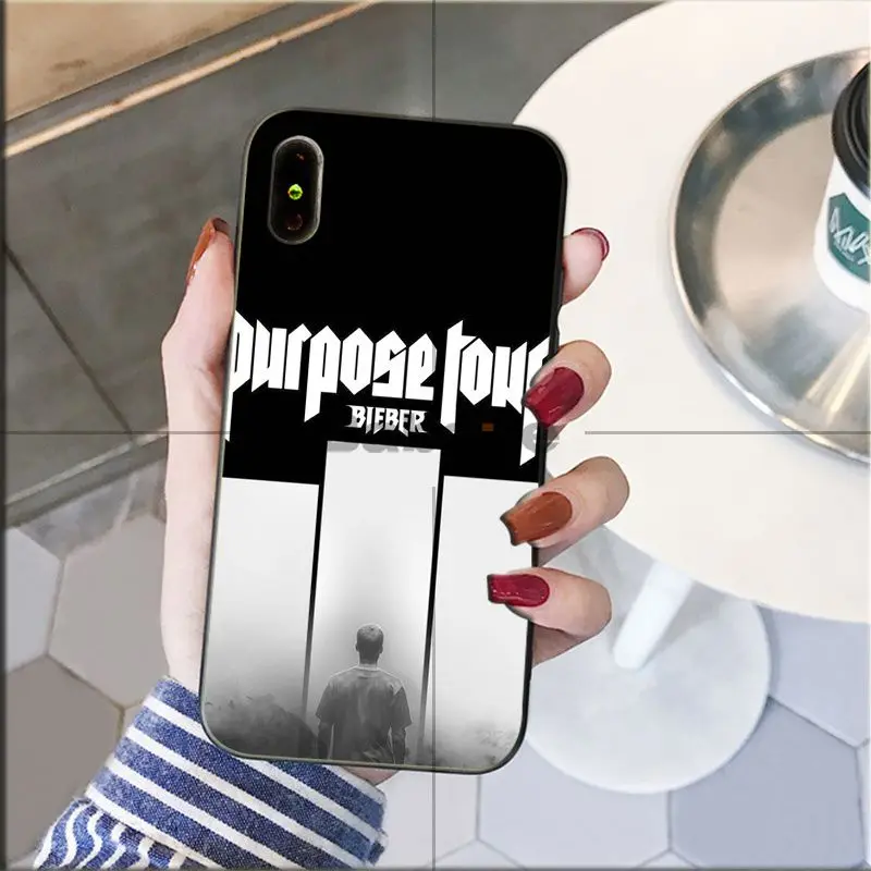 Babaite Popular Singer Justin bieber TPU black Phone Case Cover Shell for iPhone 8 7 6 6S Plus 5 5S SE XR X XS MAX Coque Shell