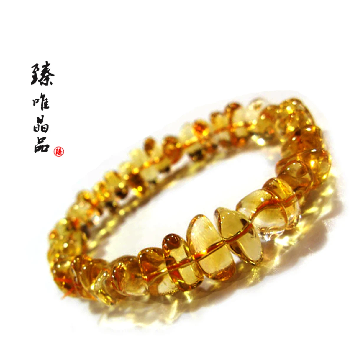 

Lucky natural brazil yellow crystal bracelet Women yellow crystal bracelet