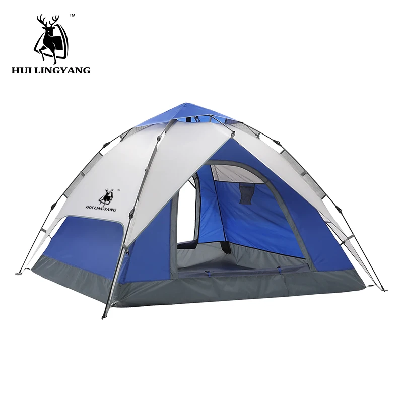 

3-4 person Hydraulic Automatic Camping Tents Waterproof Double Layer Outdoor Hiking Picnic Large family tent 220x210x150cm