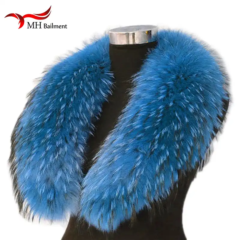 New Womens Real Genuine Raccoon Fur Collar Scarf//Shawl//Wrap Neck For Sweater