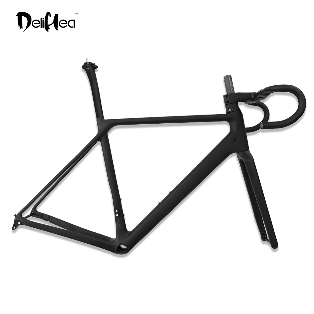 

Latest road carbon disc frame UD black weave with BB86 carbon frameset include fork/seatpost/headsets racing bike carbon frame