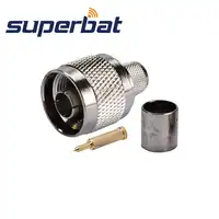 Superbat Wifi Antenna RF Coaxial Connector N Plug Male RF Connector Wireless LANs Crimp for RG8 RG214 LMR400 Coaxial Cable 10pcs