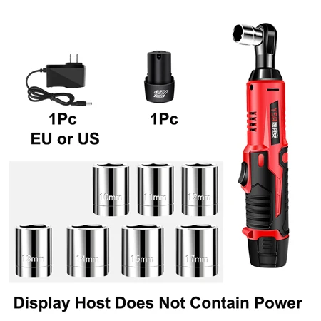 12V беспроводной 3/8 дюймов 6000mAh литиевая батарея электрический ключ Электрический ключ с трещоткой со светодиодной подсветкой инструмент для ремонта автомобиля - Цвет: Set 2