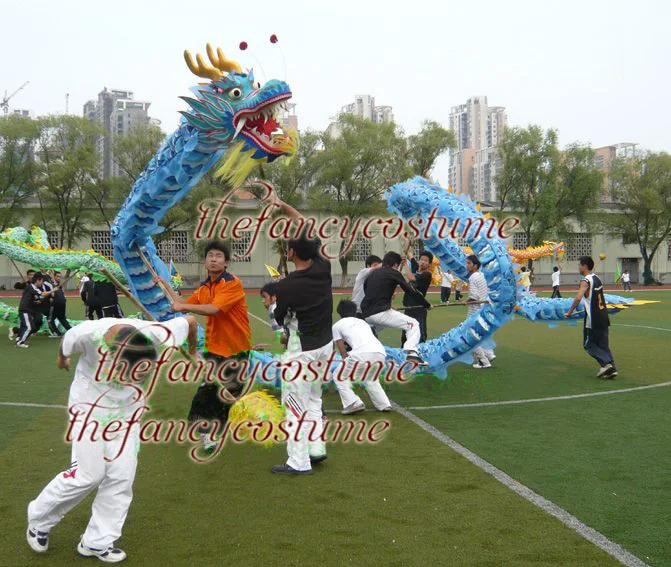 

Blue Chinese DRAGON DANCE ORIGINAL Dragon Chinese Folk Festival Celebration Costume Drop Shipment