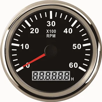 

Universal 85mm Car Boat Tacho Sensor Waterproof Marine Car Boat Tachometer Gauge With Hour Meter 6000RPM 8000RPM 9V 32V