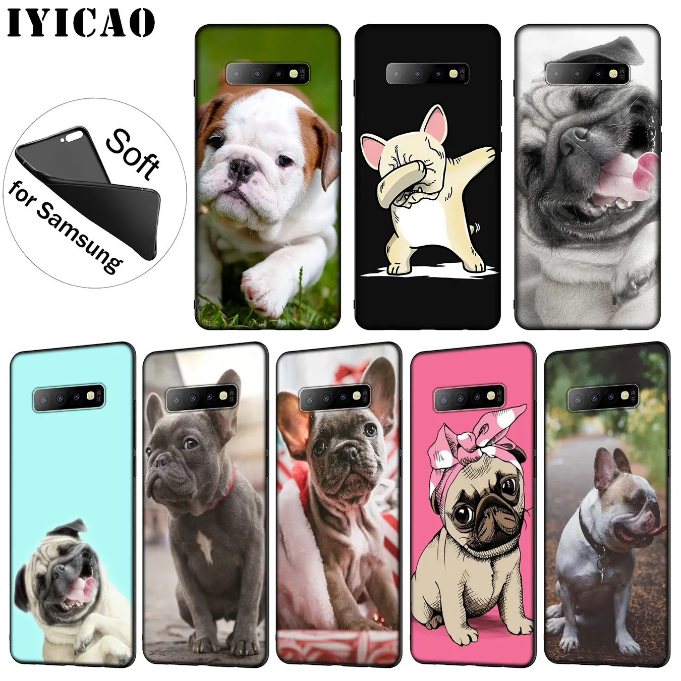 IYICAO Мягкий силиконовый чехол для Samsung Galaxy S20 Ultra S10 Lite S9 S8 Plus S6 S7 Edge S10e |