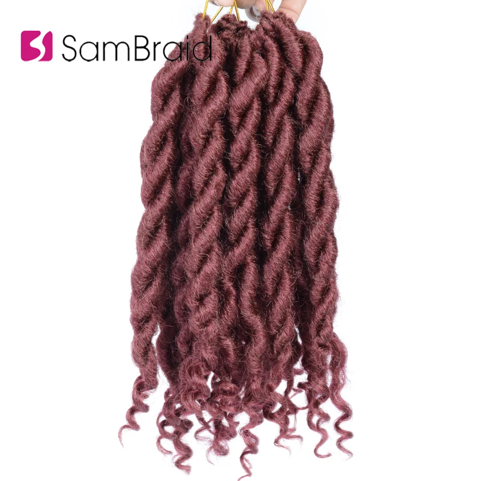 SAMBRAID 12 дюймов 100 г/упак. вязание крючком Faux locs Twist Вязание косичками косички волосы для женщин богиня синтетические плетеные волосы