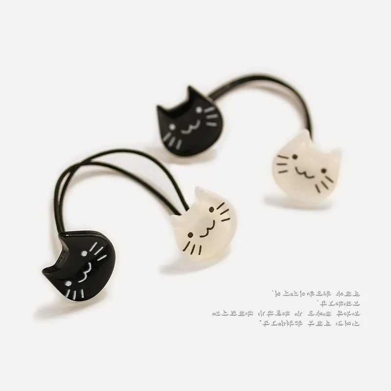 1pc Hair Chips Super Cute Cat Hair Rope Color Matching Cat Star Hair Ring Head Rope Hair Accessories G0502