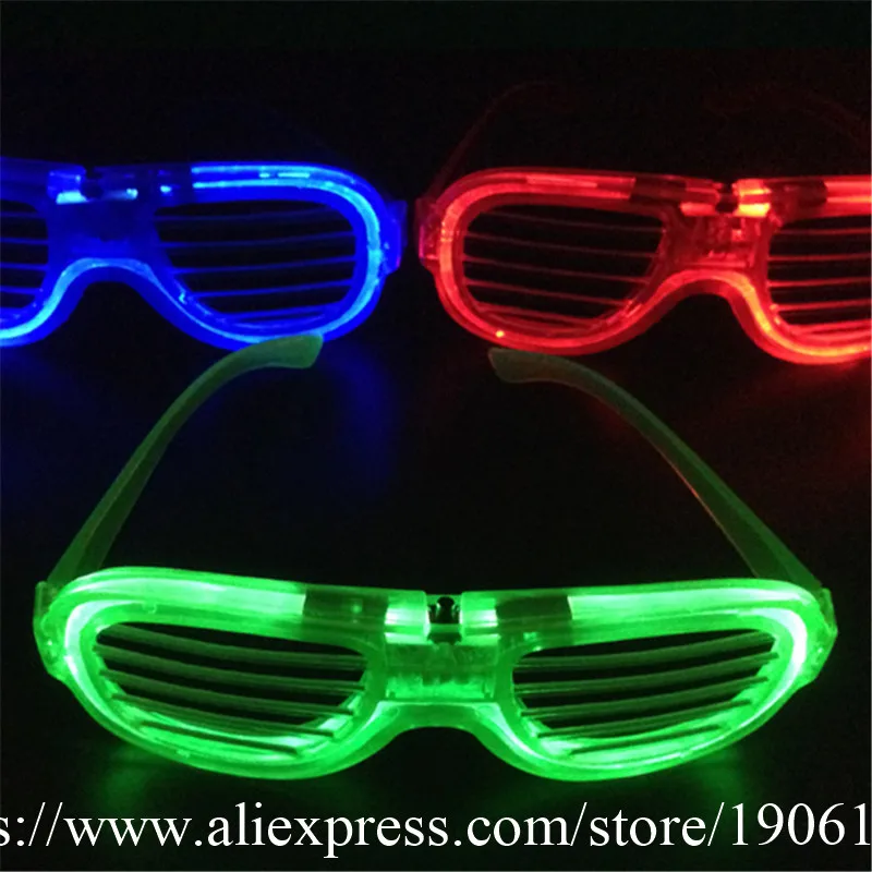 Fashion LED EL Wire Glasses Glow In The Dark Sunglasses Helloween Concert Party led flashing Glasses Eyewear02