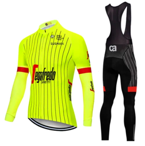 TReking Pro, весенние майки для велоспорта с длинным рукавом, комплект одежды для велоспорта, форма для гонок, одежда для велоспорта, одежда для Майо, Ropa Ciclismo, зеленый цвет