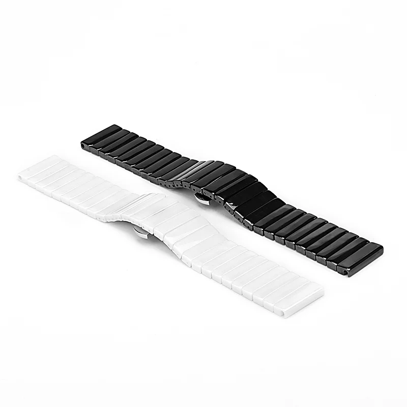 

22mm Ceramic Strap Watch Replacement Strap Smooth Surface Ceramic Wristband adjustable size Compatible band width 22mm watch