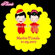 100 шт наклейки на заказ для Свадебные сувениры Свадебные украшения Конверт Уплотнения