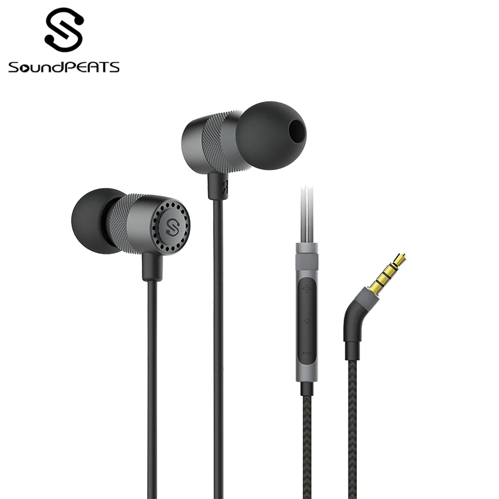 

SoundPEATS 3.5mm Jack In-ear Earphone Wired Super Bass Sound Earbud with Mic for iPhone Samsung Xiaomi Mobile Phone B90