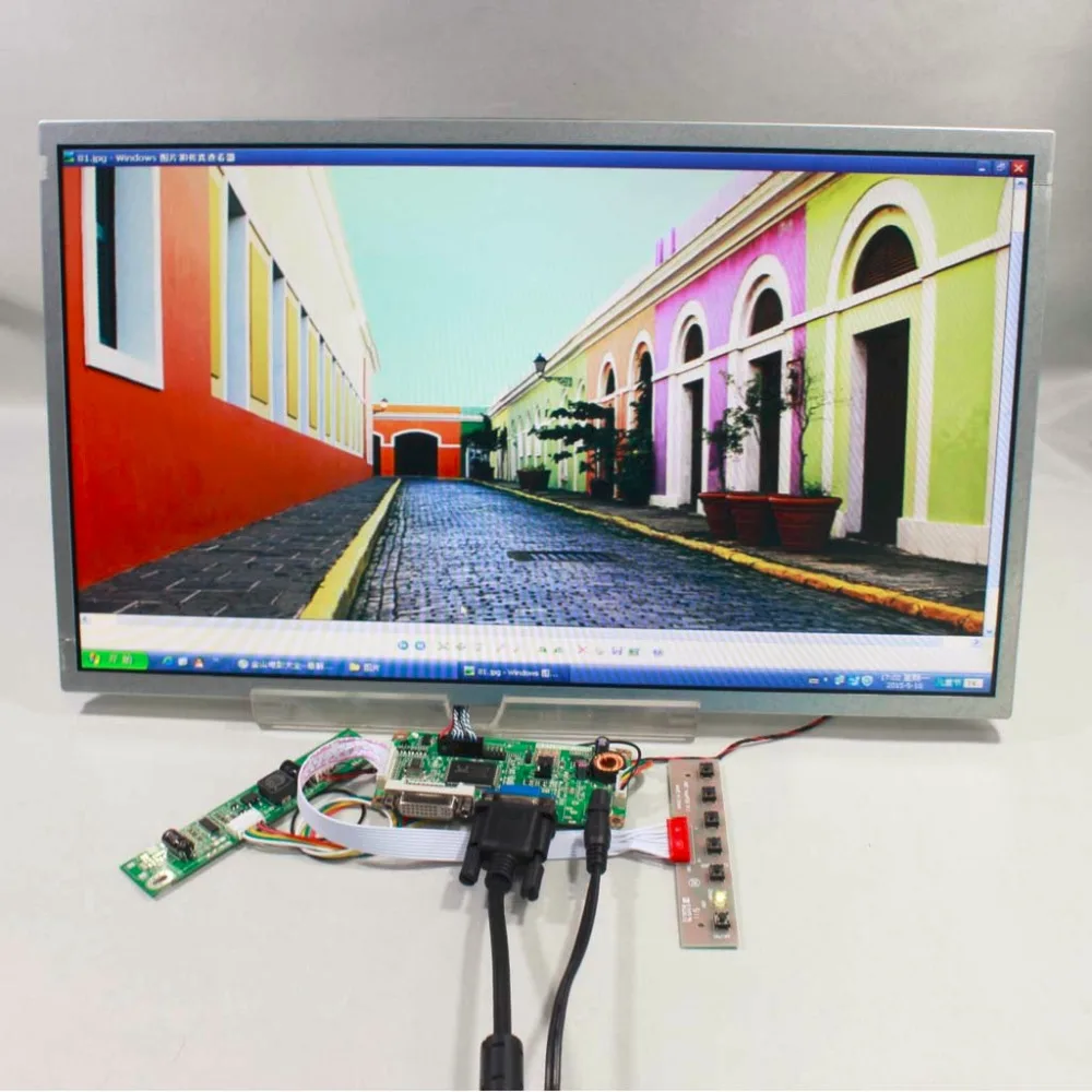 

VGA DVI input LCD controller board RT2281 and M185BGE L22 M185XTN01 1366x768 LCD
