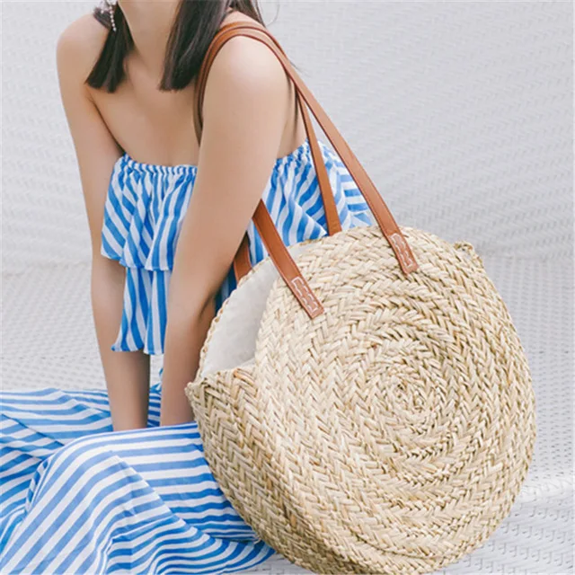 Koop NIEUWE Vrouwelijke Strozak Zomer Stijl Bohemen Vrouwen Handtassen Grote Schoudertassen Mode Gebreide Strand Strozak Hoge Kwaliteit Ontwerp