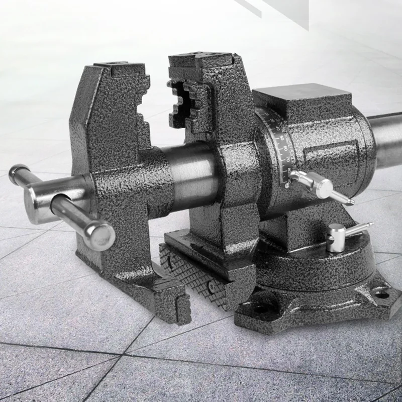 Sotrlo 4 Inch Rotating Bench Vise Cast Iron Multi Jaw Table Vises