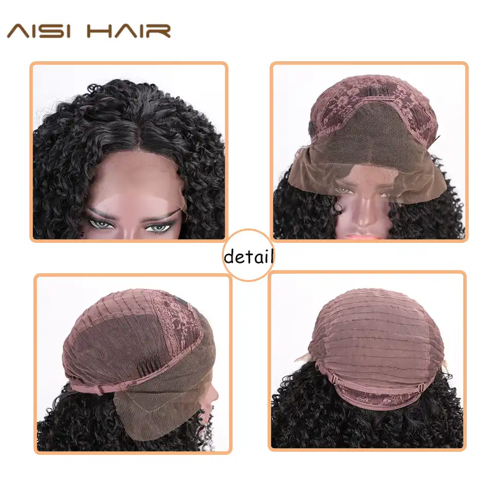 Aisi Hair Afro Kinky Curly 18 Inches Long Natural Black Synthetic