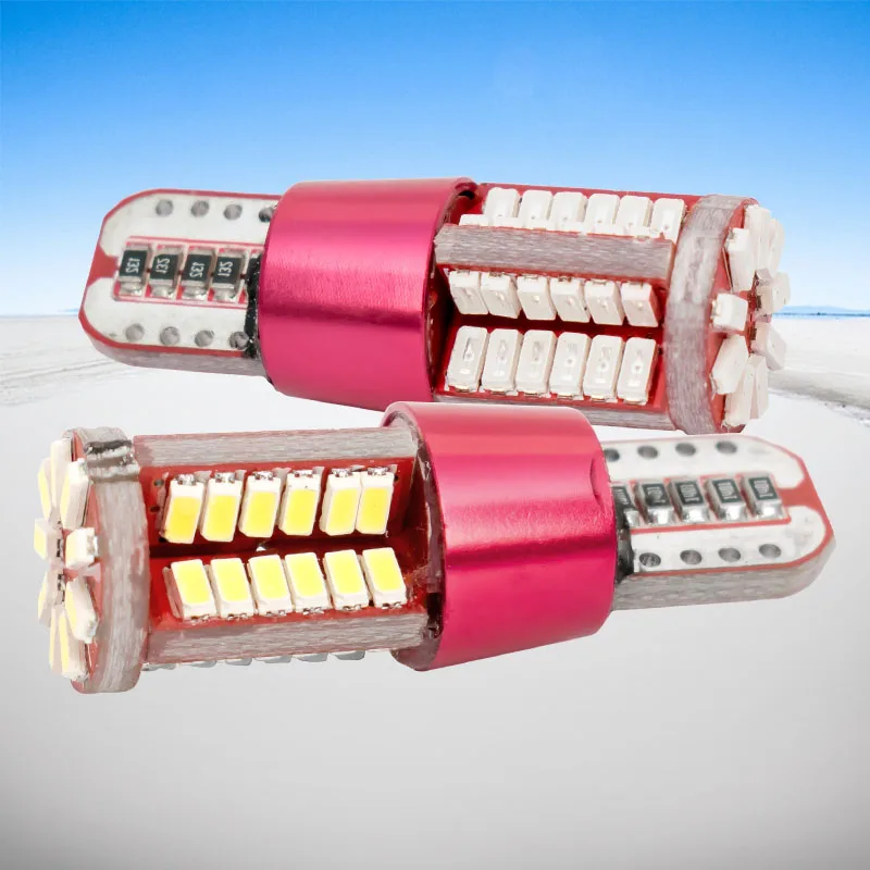 100 шт. T10 57 SMD 3014 Светодиодный Canbus Error Free авто боковые габаритные огни лампы W5W 192 194
