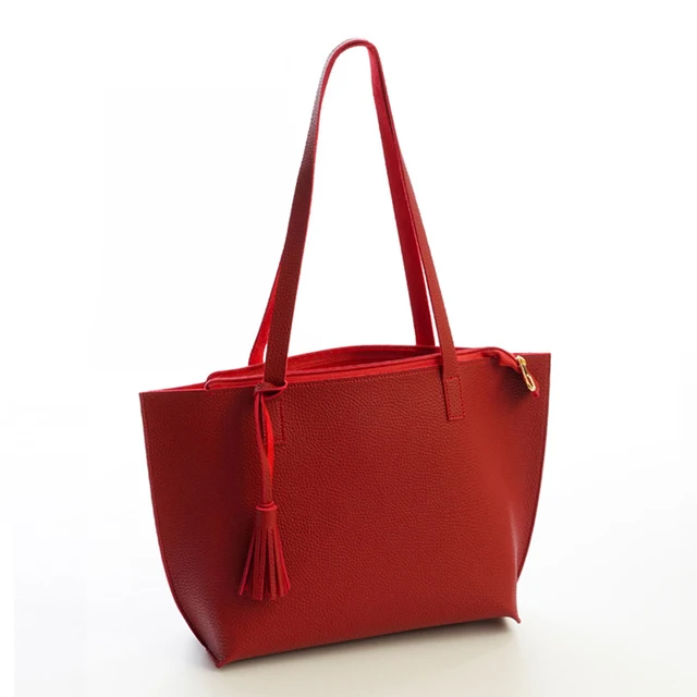 Soft Leather Women Handbag Large Capacity Tassel Handbags Fashion Shoulder Bag