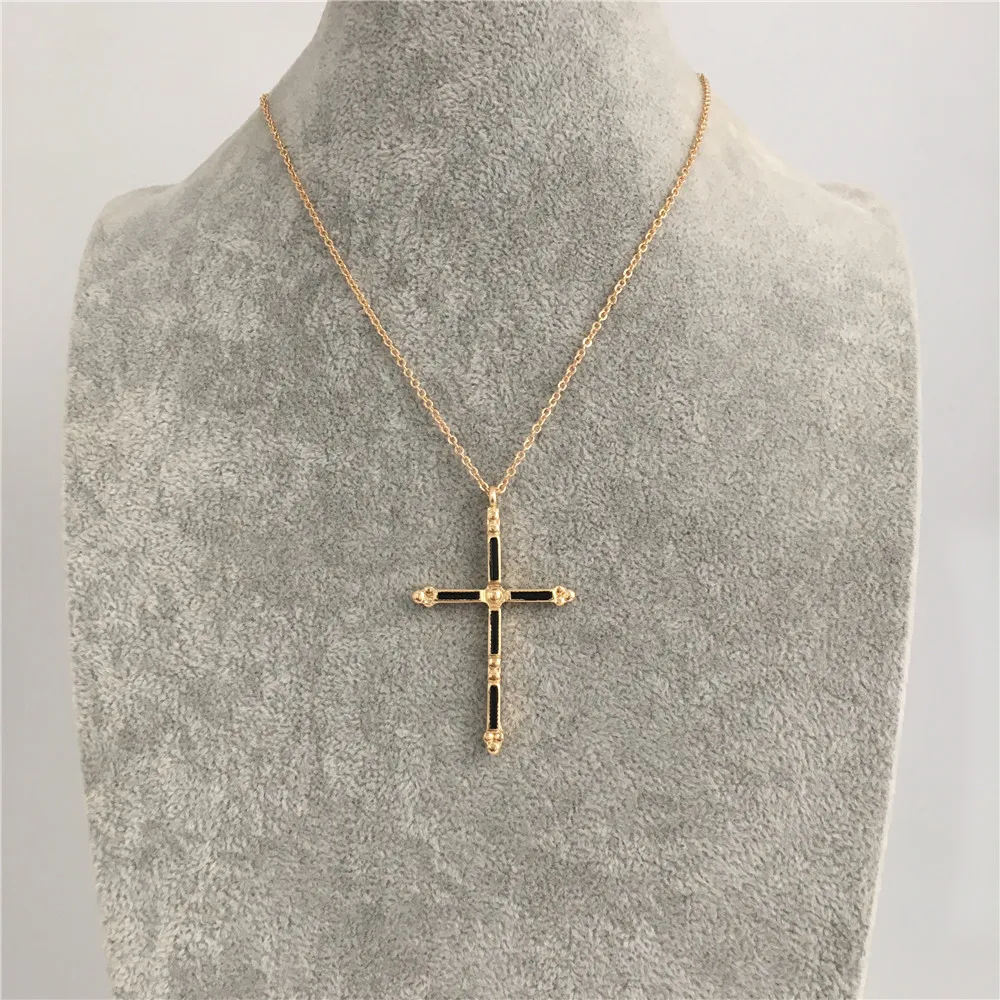 

TRENDY WOMEN NECKLACE GOLD COLOR PLATING CROSS PENDANT NECKLACE FOR WOMEN GIRL