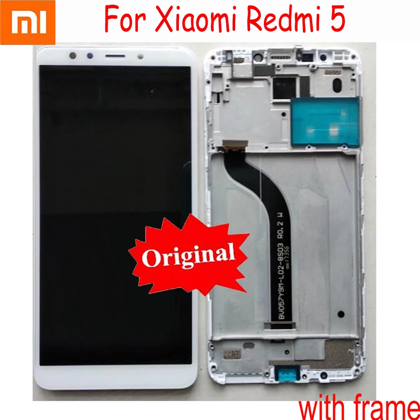 Xiaomi Redmi 5 ЖК-дисплей сенсорный экран панель дигитайзер сборка с рамкой датчик мобильных частей