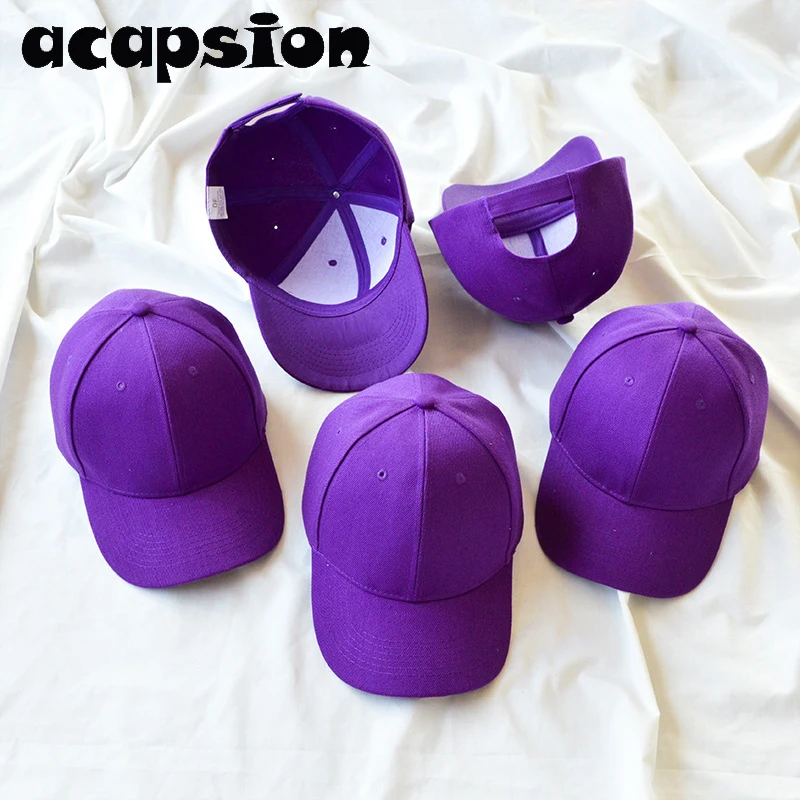 plain purple cap