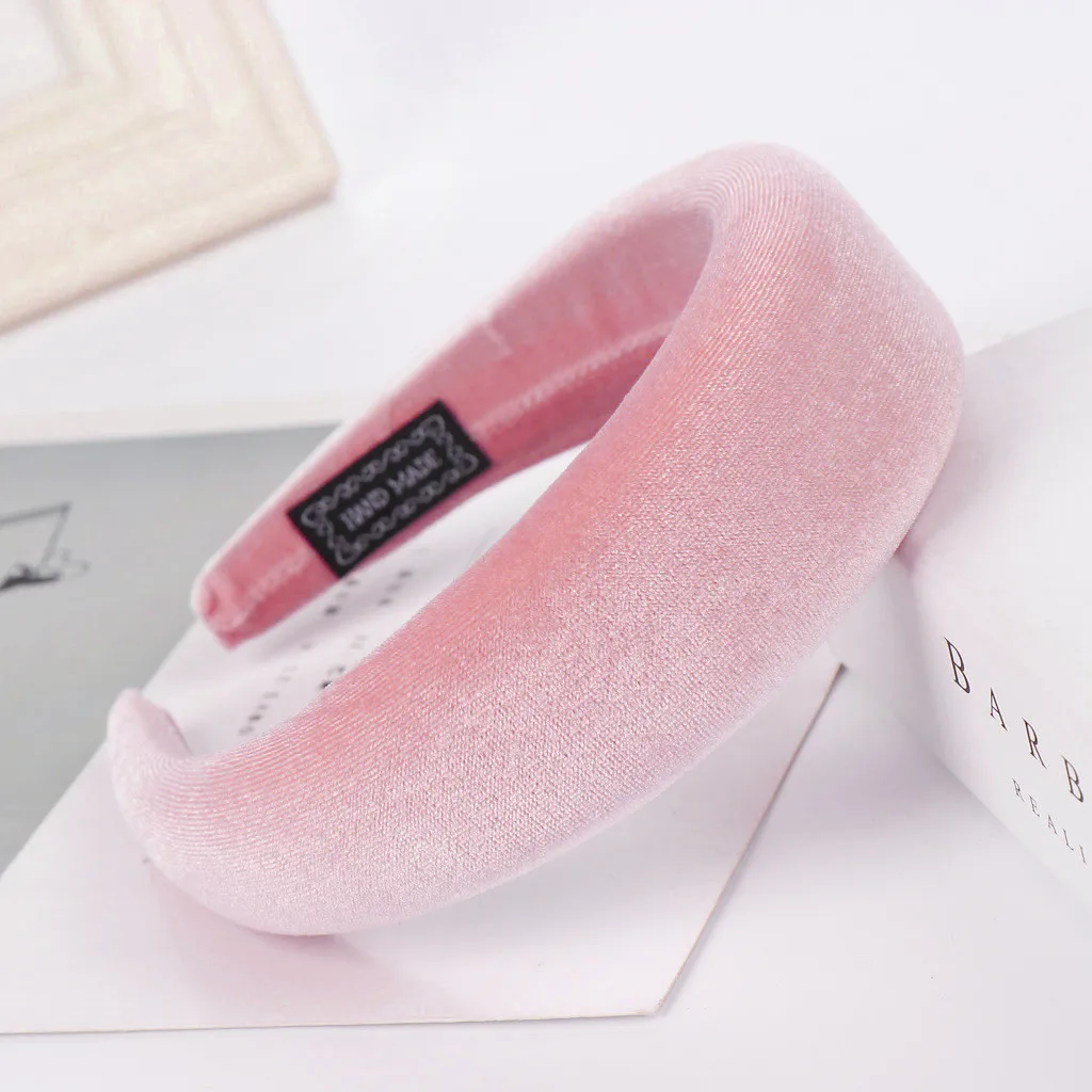 

11 Color Women Hairbands Fashion Sponge Velvet Hairband Women Hair Head Hoop Sweet Girls Hair Headband Lady Hair Band 1PC 2*5