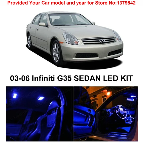 Free Shipping 9pcs Lot Car Styling Xenon White Package Kit Led Free Shipping 9pcs Lot Car Styling Xenon White Package Kit Led Interior Lights For Infiniti G35 Sedan 2003 2006