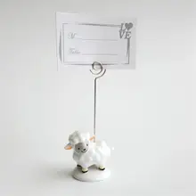 Coloffice, креативная маленькая Овечка, держатель с зажимом, Милая Мини папка для сообщений, подарочная карта, свадебное сиденье, держатель для карт вечерние, праздничные, 1 шт