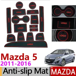 Противоскользящие слот ворота коврик Резиновые Coaster для Mazda 5 Premacy 2011 2012 2013 2014 2015 2016 MK3 Mazda5 аксессуары наклейки