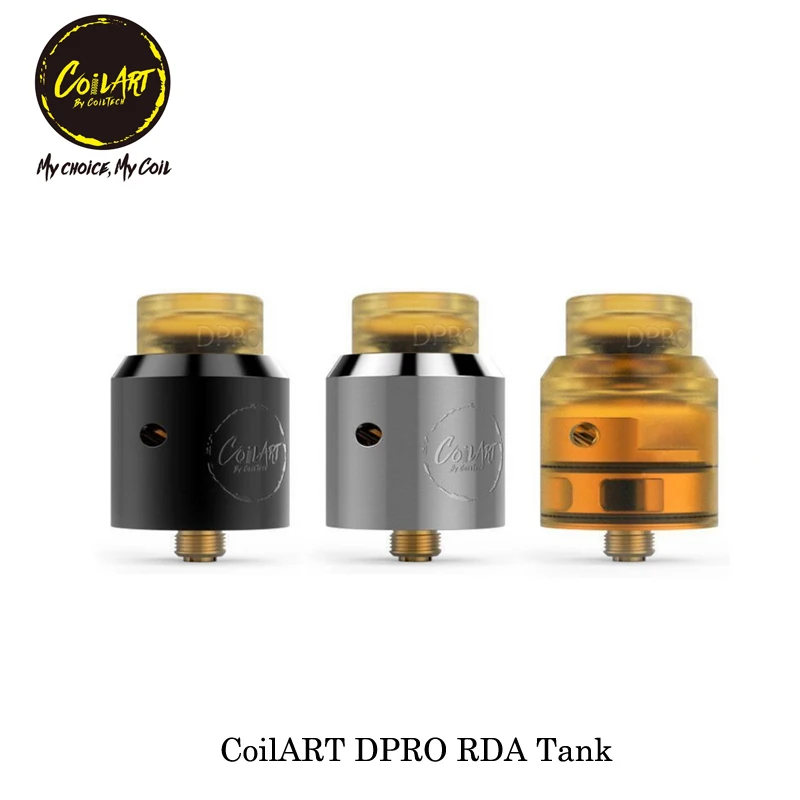 

100% Original CoilART DPRO RDA 24mm Diameter 4.5ml Tank Electronic Cigarette Atomizer Vaporizer Vape Tank for 510 Thread box mod