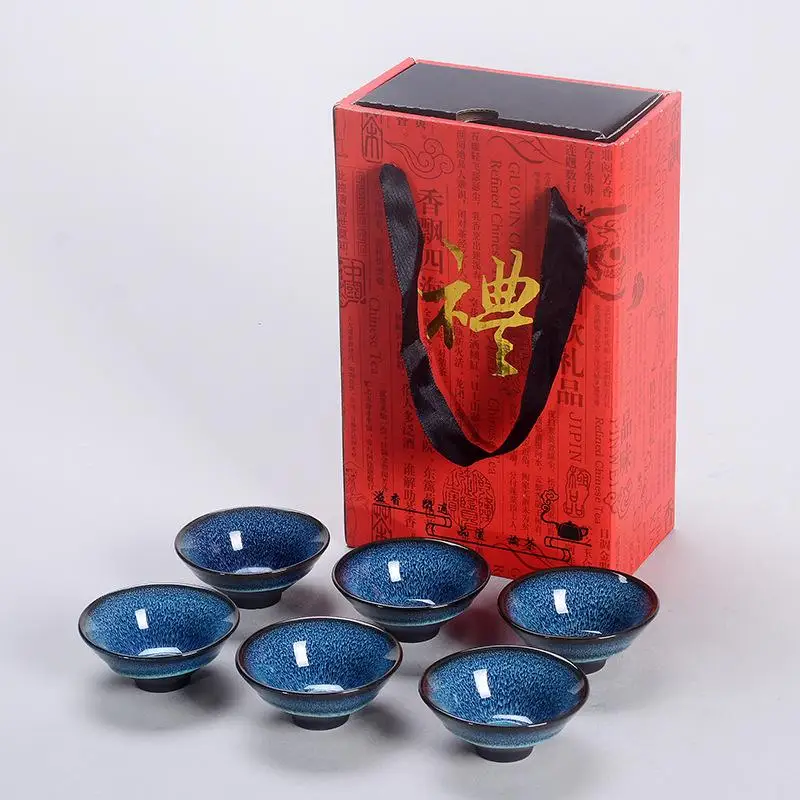 Подарочная коробка Чай комплект чайник чашки Gaiwan Китайский кунг-фу Чай наборы посуды Портативный Чай комплект керамический гайвань набор мастер Чай горшок - Цвет: a