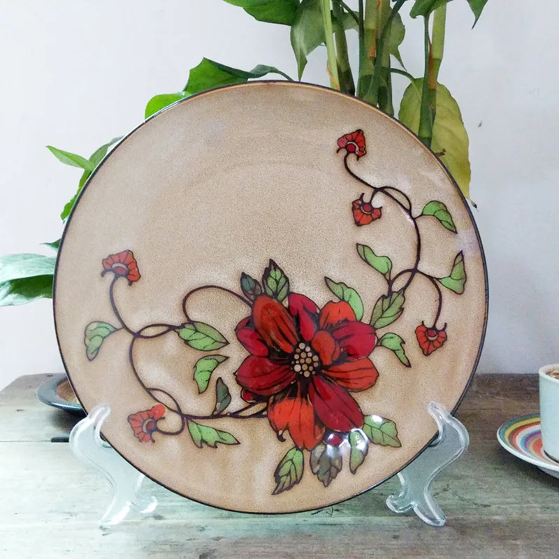 

7 inch decorative bracket/stand black folding tray frame&plastic rack & craft display/Pu'er Tea cake holder 3 pieces/Lot