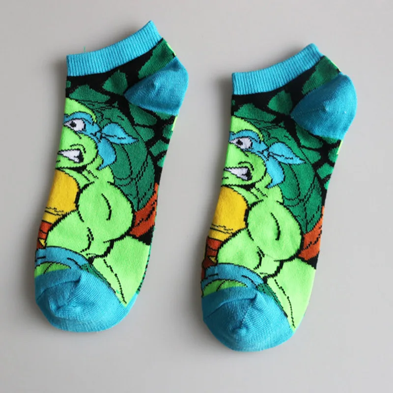 Мультфильм девушка мутант ниндзя черепаха характер Микеланджело Донателло Леонардо хлопковые дышащие носки спортивные носки для женщин
