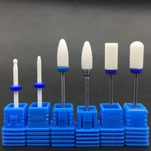 1 шт. керамический сверло для ногтей вращающийся Бур резцы для фрезы для маникюра педикюра инструменты дрель для ногтей