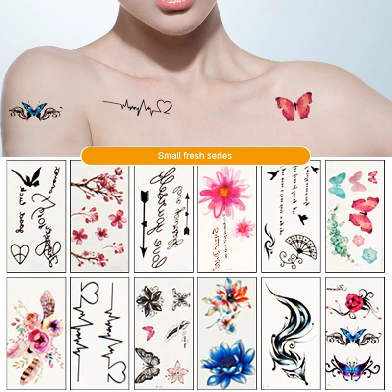 

10pcs Environmental Protection Waterproof Small Fresh Personality Skin Tattoo Stickers Water Transfer Children Cartoon Stickers