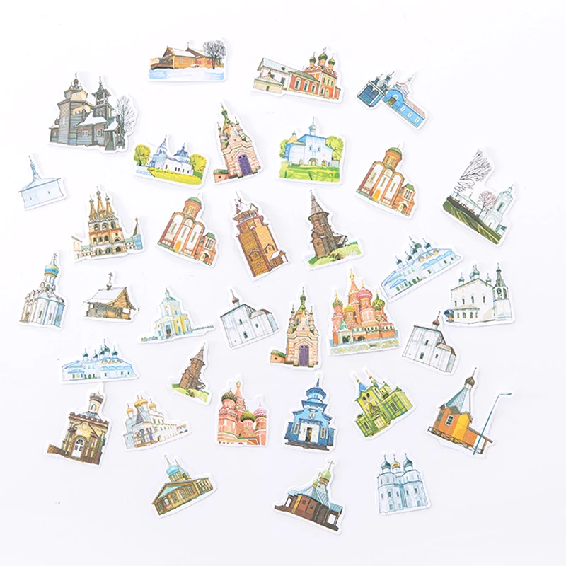 

Cute Building Paper Sticker Kawaii Panda Plant Decoration DIY Diary Scrapbooking Label Stickers Stationery school supplies