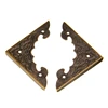 MAYITR, boîte à bijoux Antique, étui en bois de protection d'angle, ton Bronze, motif de fleur, sculpté, artisanat en métal, 40x40mm, 12 pièces ► Photo 3/6