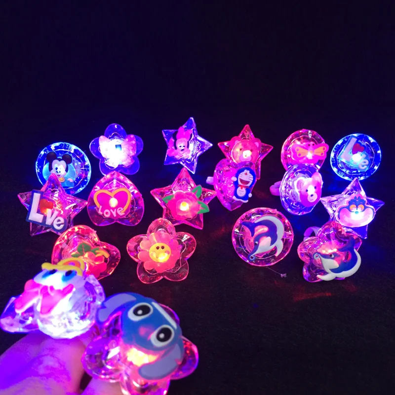 2018 Led Wedding Dress Light Up Glowing Finger Ring Electronic Christmas Halloween Baby Fun Toys Gifts For Children Event Party