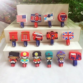 

100pcs/lot Hot Sale Cartoon Hero Headphone Earphone Cable Wire Organizer Cord Holder USB Charger Cable Winder For iphone samsung
