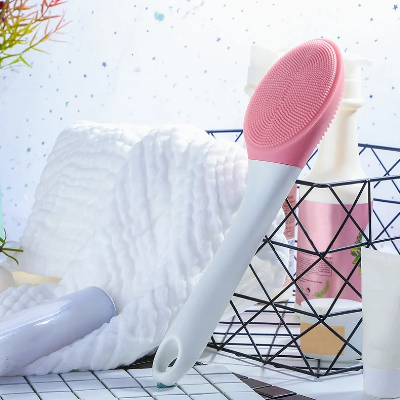 Escova de Banho Silicone à Prova Escova de Chuveiro Punho Longo Sonic Elétrica Onda Som Recarregável Dwaterproof Água Volta Banho Artefato Macio Cabelo Corpo 13 Beleza e saúde