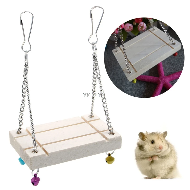 

Hamster Toys Seesaw Rat Swing Mouse Harness Parrot Wooden Hamster Swing HOT SALE