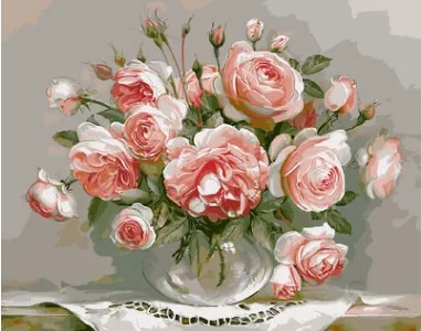 

DIY Digital Painting acrylic Painting flower wine Home Wall Decor Coloring By Number Hand Painted Canvas Painting Picture AOP030